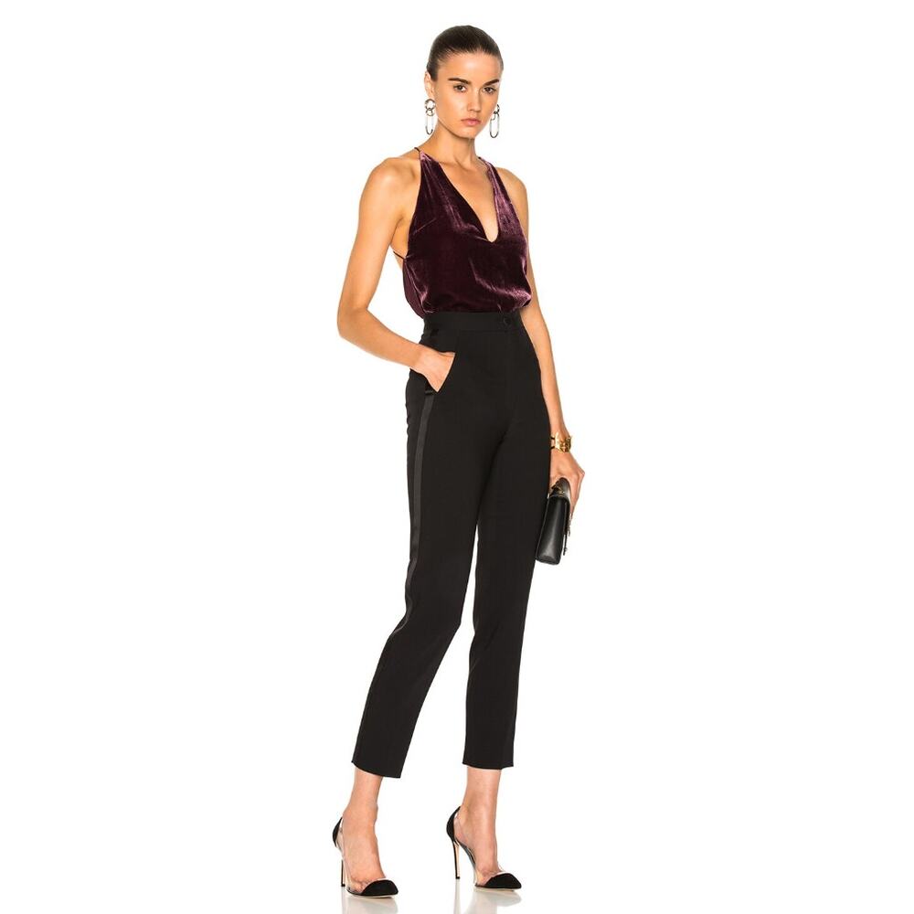 DION LEE Velvet Silk Fine Line Cami Top in Wine // M - Picture 5 of 14